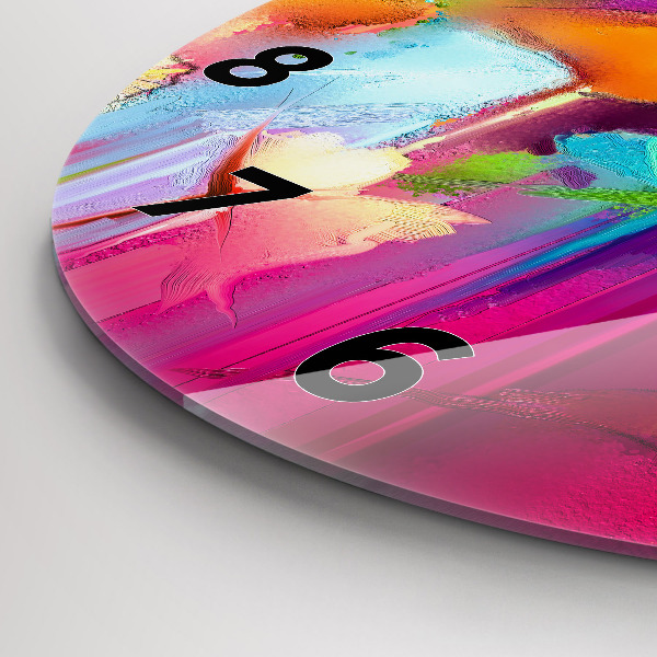 Okrúhle hodiny Abstraktné kvety