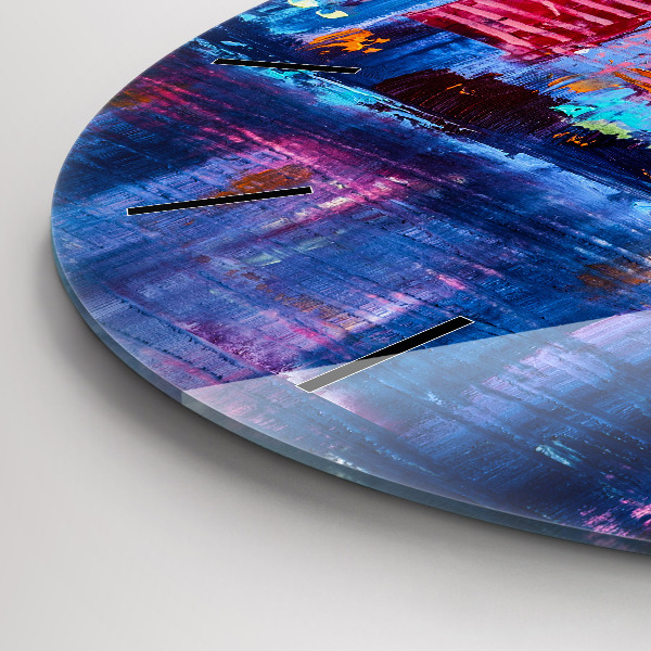 Okrúhle hodiny Abstrakcia mrakodrapov