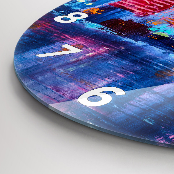 Okrúhle hodiny Abstrakcia mrakodrapov