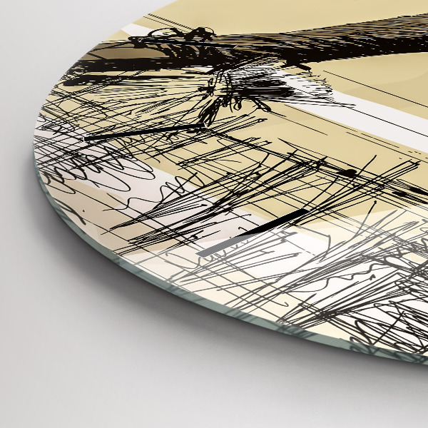 Okrúhle hodiny Žena zbiera ryžu