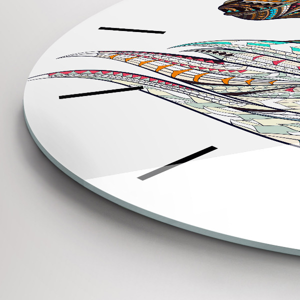 Okrúhle hodiny Ilustrácia koňa