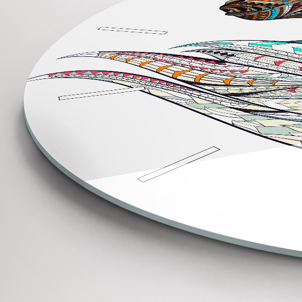 Okrúhle hodiny Ilustrácia koňa