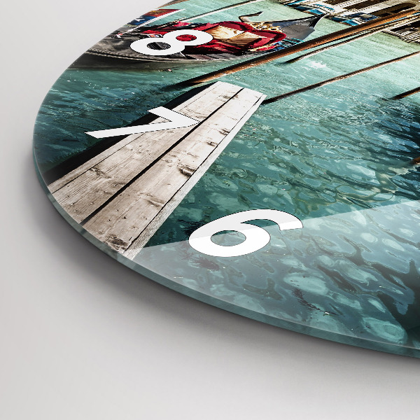 Okrúhle hodiny Gondoly Benátky Taliansko