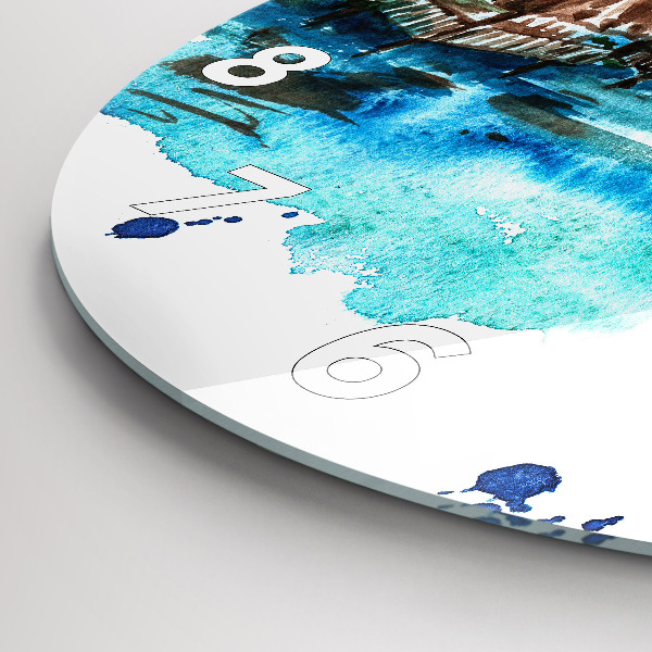 Okrúhle hodiny Obrázok pustého ostrova