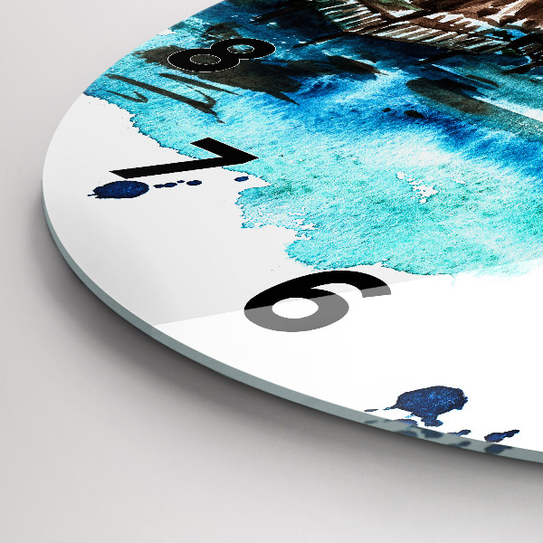 Okrúhle hodiny Obrázok pustého ostrova