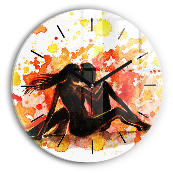 Okrúhle hodiny Láska a zamilovaný pár