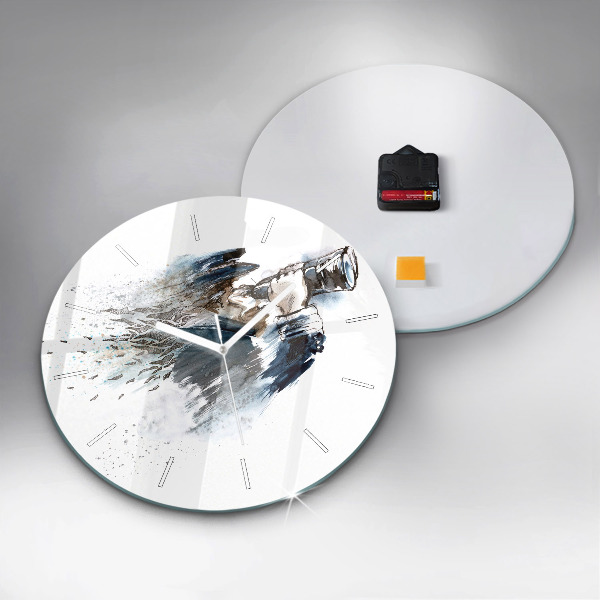 Okrúhle hodiny Kapitán s ďalekohľadom