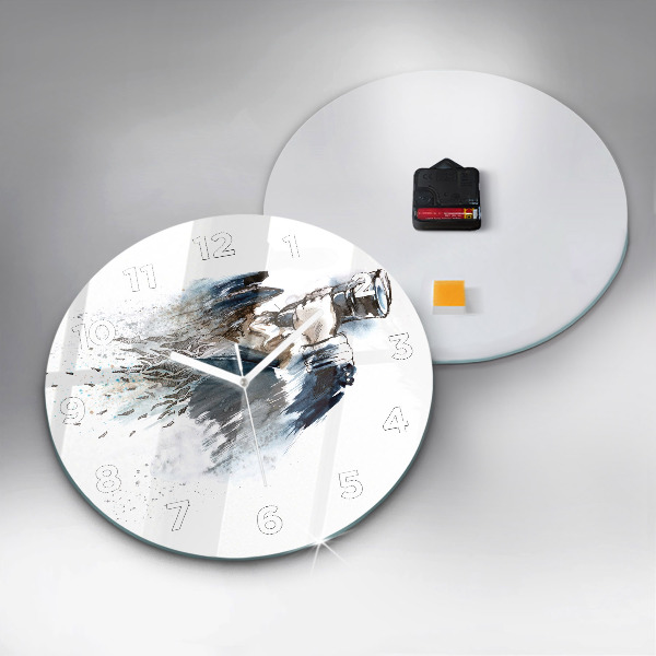 Okrúhle hodiny Kapitán s ďalekohľadom