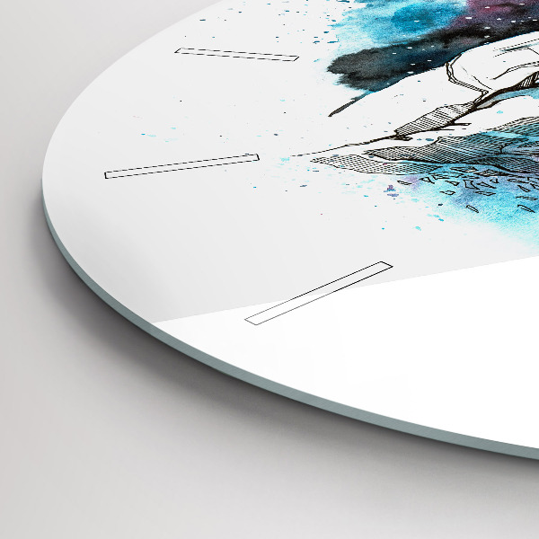 Okrúhle hodiny Abstrakcia astronautov