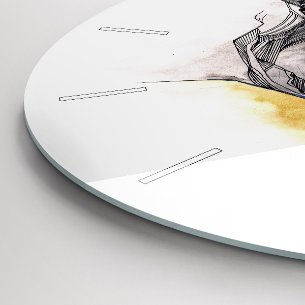 Okrúhle hodiny Kreslenie milostných bozkov