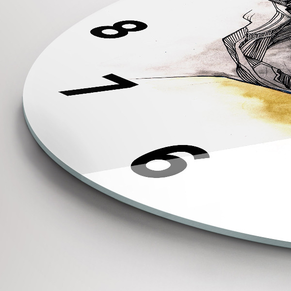 Okrúhle hodiny Kreslenie milostných bozkov