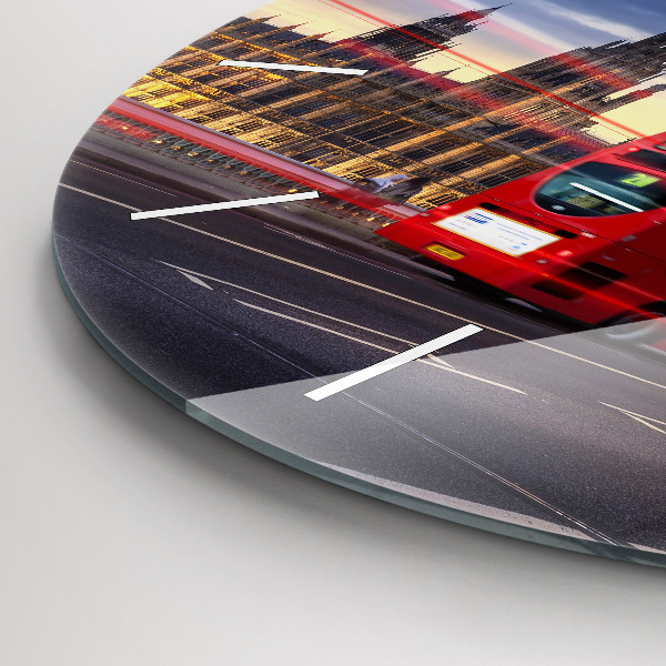 Okrúhle hodiny Červený londýnsky autobus