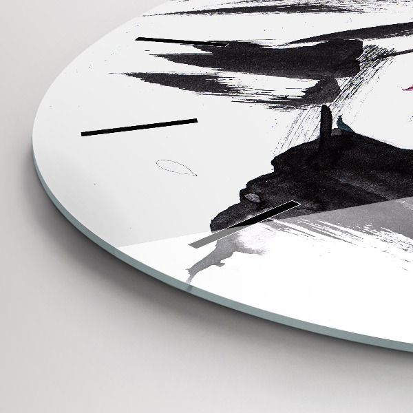 Okrúhle hodiny Abstrakcia ženskej tváre