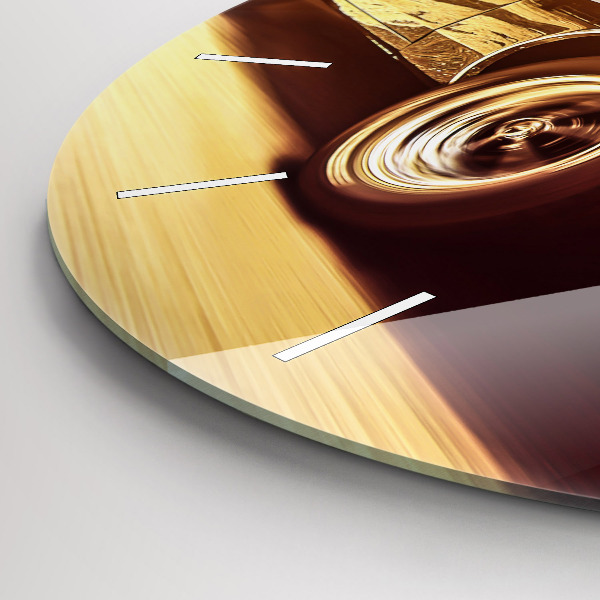 Okrúhle hodiny Klasické staré auto