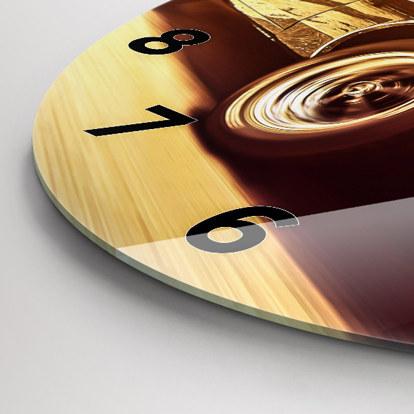 Okrúhle hodiny Klasické staré auto