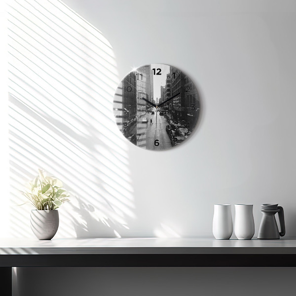 Okrúhle hodiny Ulice mesta Chicago