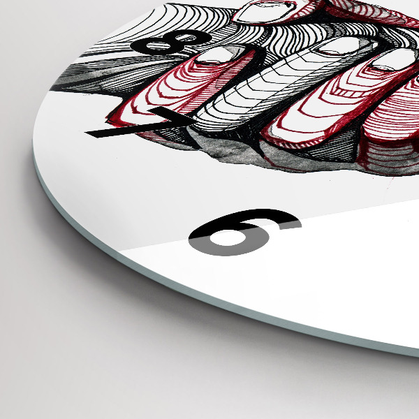 Okrúhle hodiny Držanie sa za ruky