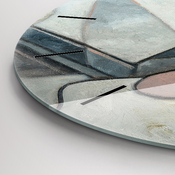 Okrúhle hodiny Abstraktná maľba