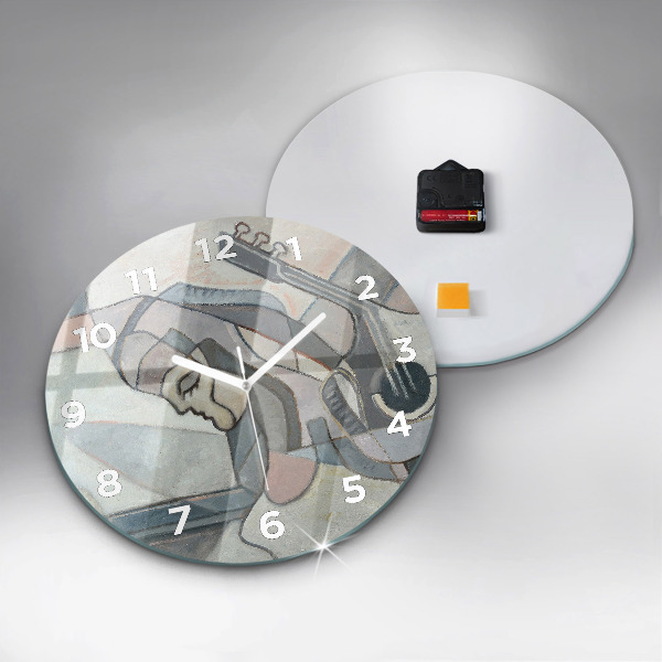 Okrúhle hodiny Abstraktná maľba