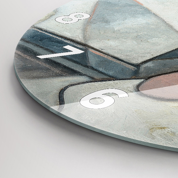 Okrúhle hodiny Abstraktná maľba