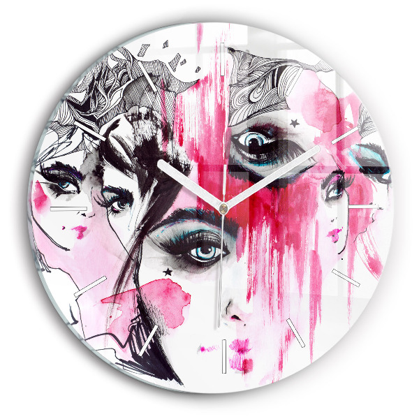 Okrúhle hodiny Mnoho tvárí abstrakcie