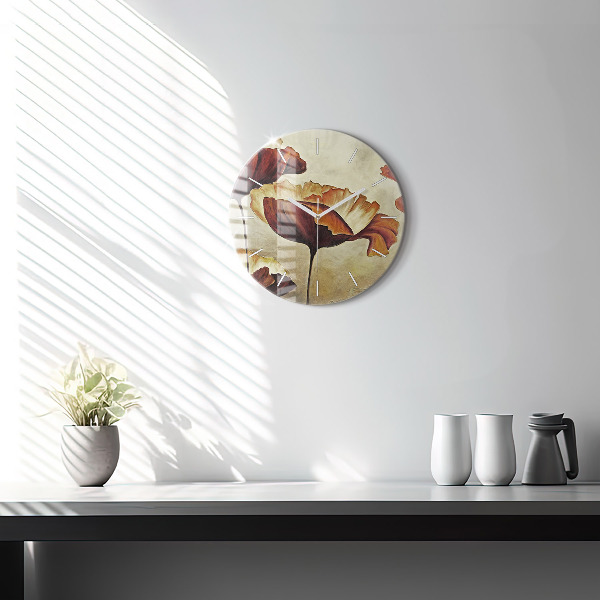 Okrúhle hodiny Maľované maky