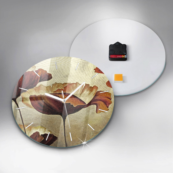 Okrúhle hodiny Maľované maky