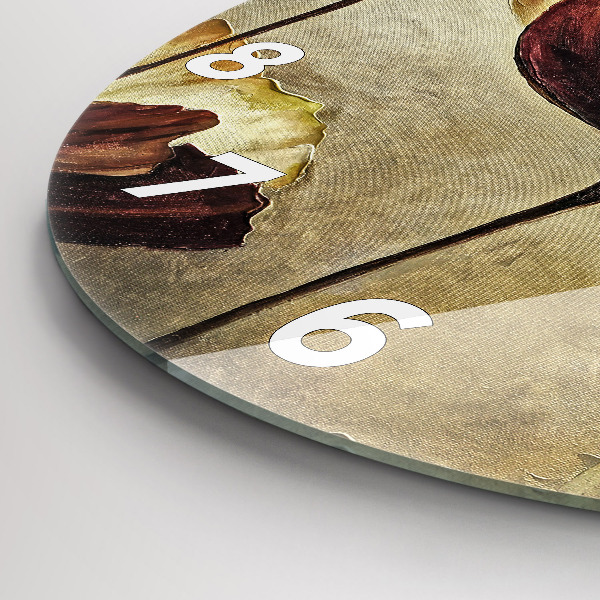 Okrúhle hodiny Maľované maky