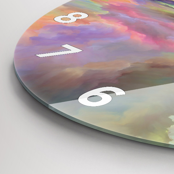 Okrúhle hodiny Abstraktná krajina