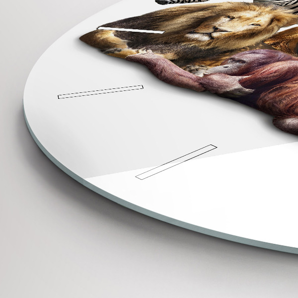 Okrúhle hodiny Divoké zvieratá