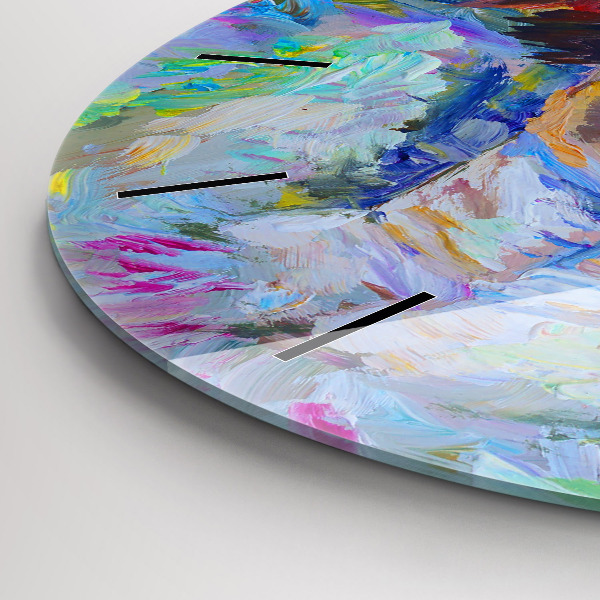 Okrúhle hodiny Maľovaná balerína