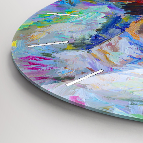 Okrúhle hodiny Maľovaná balerína