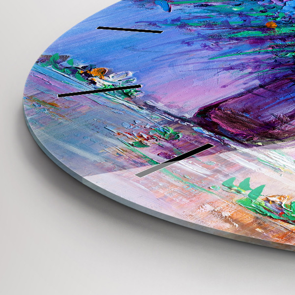 Okrúhle hodiny Kvety vo váze