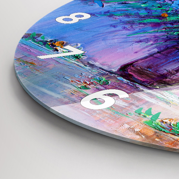 Okrúhle hodiny Kvety vo váze