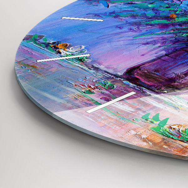 Okrúhle hodiny Kvety vo váze