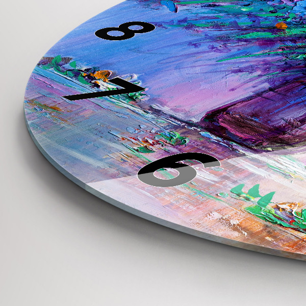 Okrúhle hodiny Kvety vo váze