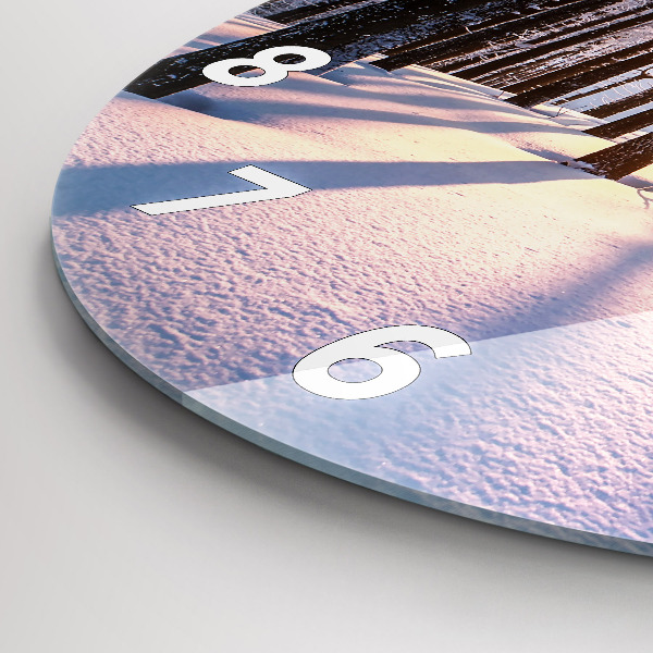 Okrúhle hodiny Lesný západ slnka