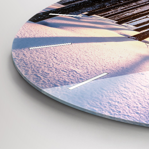 Okrúhle hodiny Lesný západ slnka