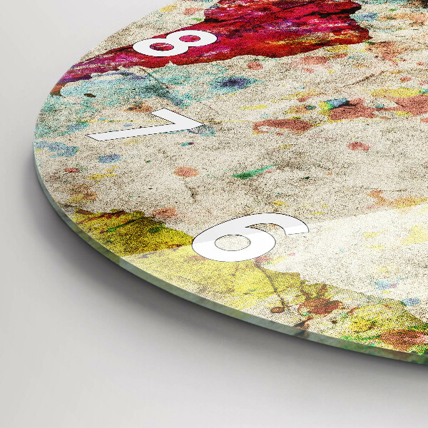 Okrúhle hodiny Farebná mapa sveta