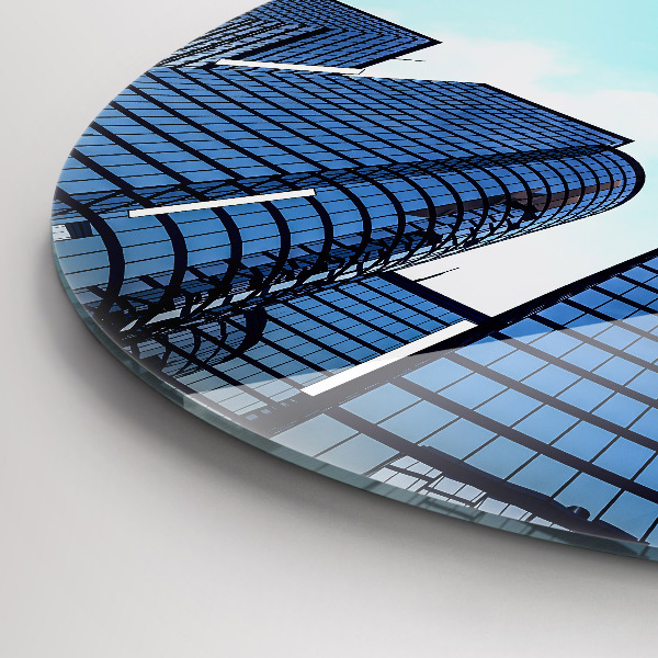 Okrúhle hodiny Lietadlo nad budovami