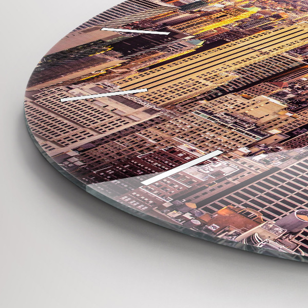 Okrúhle hodiny Západ slnka v New Yorku