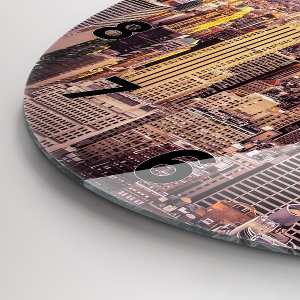 Okrúhle hodiny Západ slnka v New Yorku