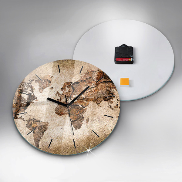 Okrúhle hodiny Vintage mapa sveta
