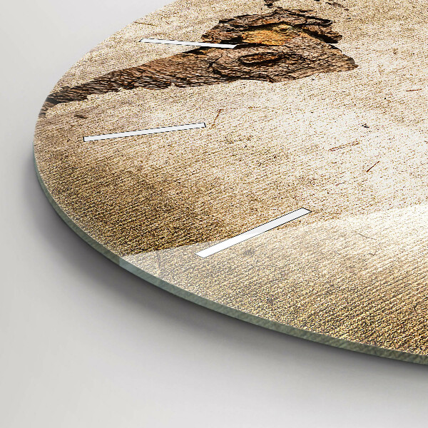 Okrúhle hodiny Vintage mapa sveta