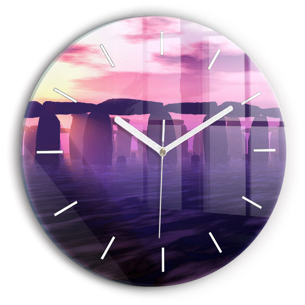 Okrúhle hodiny Západ slnka v Stonehenge