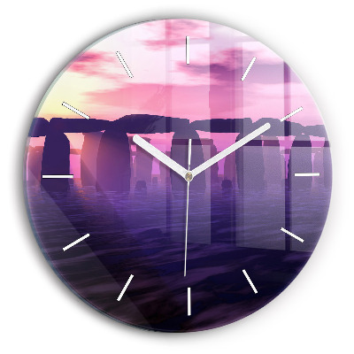 Okrúhle hodiny Západ slnka v Stonehenge