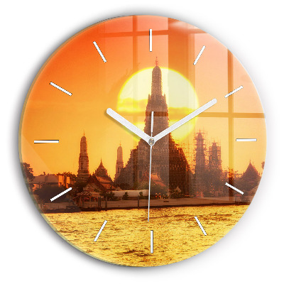Okrúhle hodiny Wat arun Bangkok Thajsko