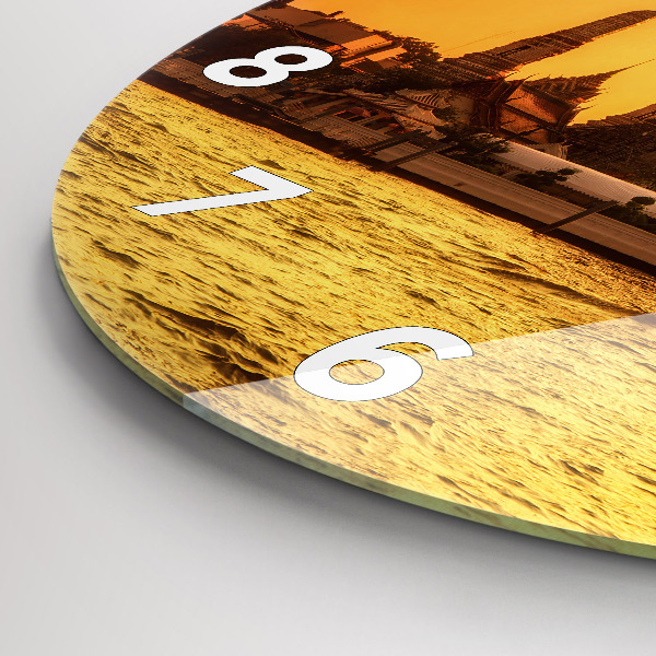 Okrúhle hodiny Wat arun Bangkok Thajsko