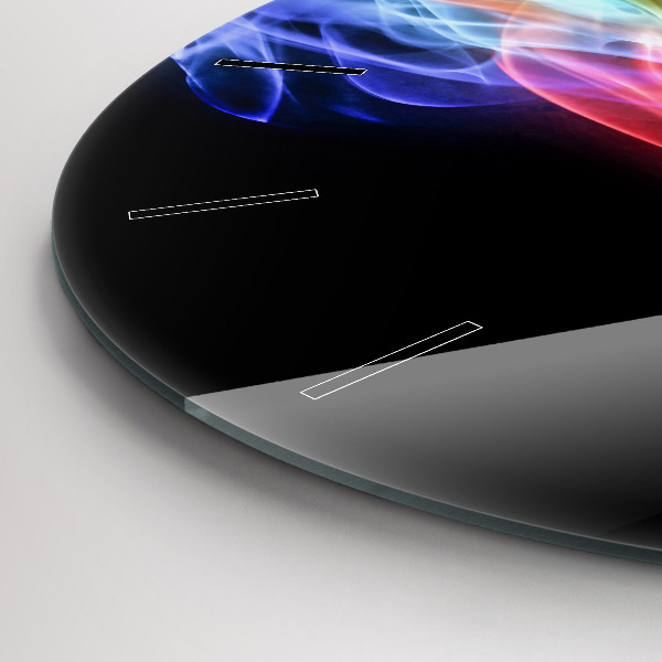 Okrúhle hodiny Abstraktné farebné čiary