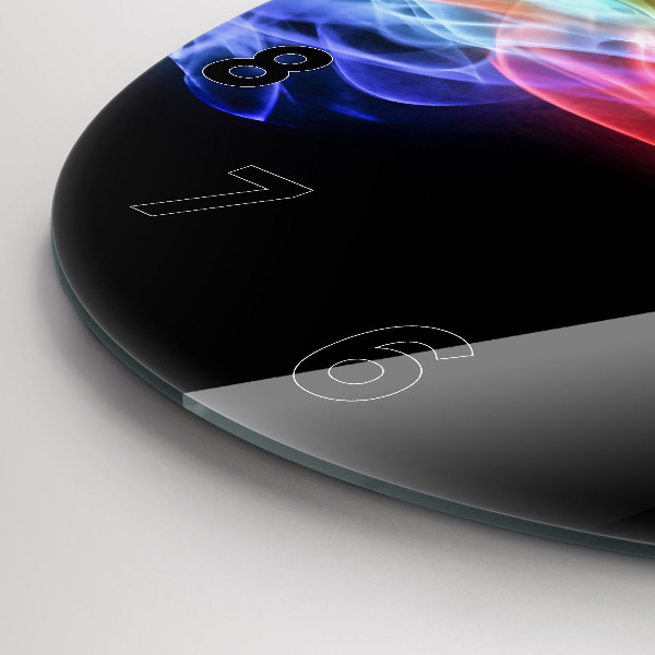 Okrúhle hodiny Abstraktné farebné čiary